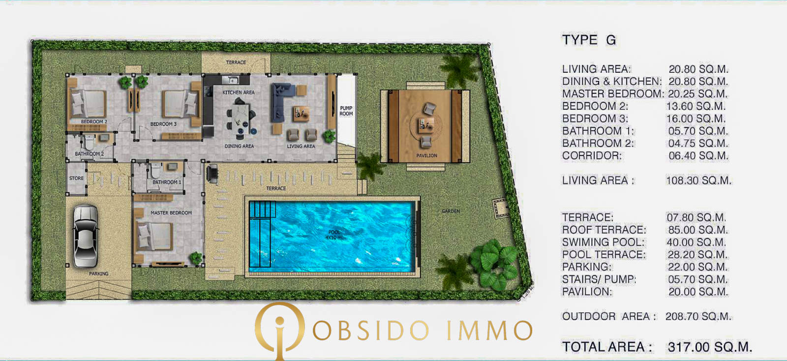 Obsido – Achat immobilier – Hua Hin – villa – Sivana garden – plot 49 -3