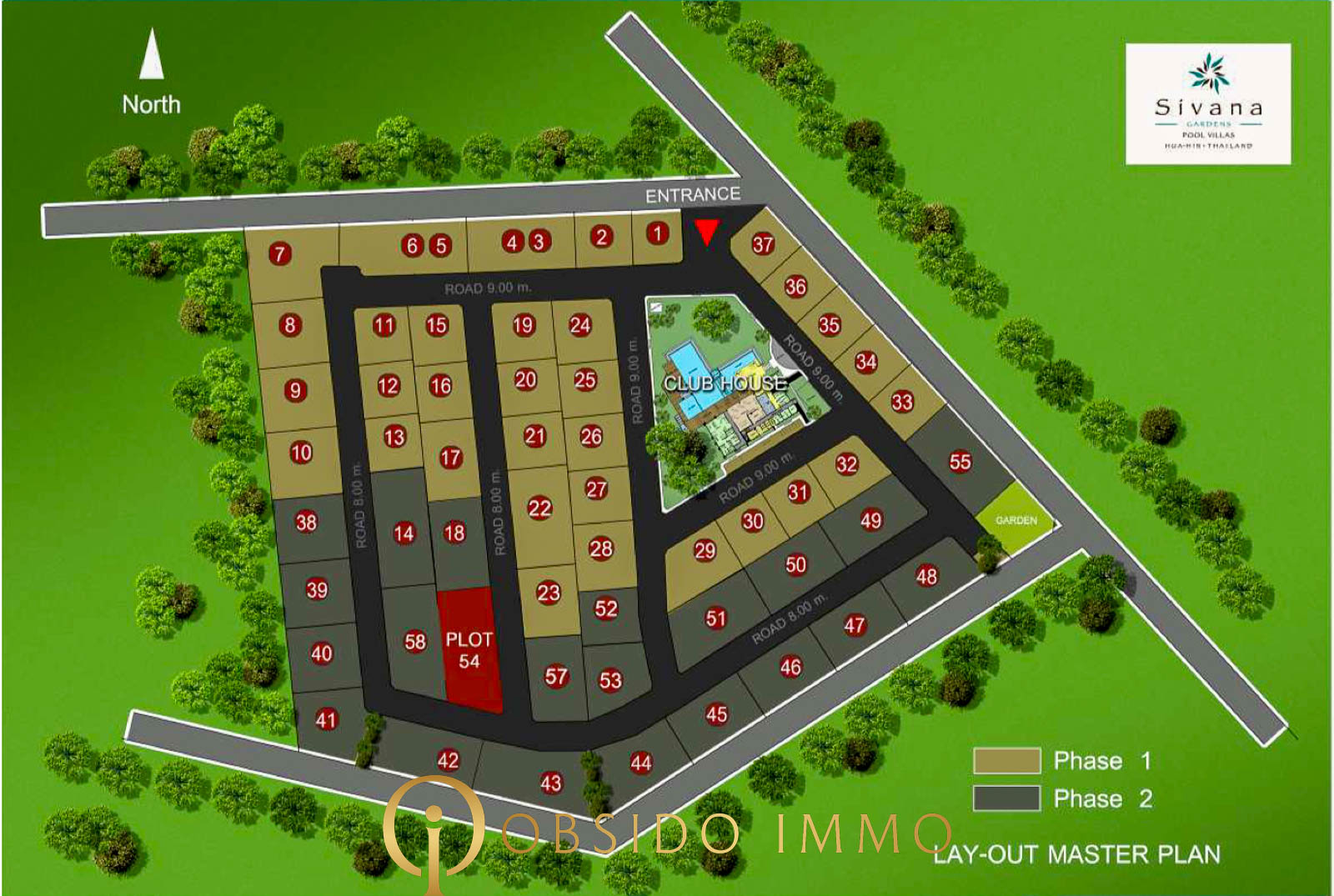 Obsido – Achat immobilier – Hua Hin – villa – Sivana garden – plot 54 -2