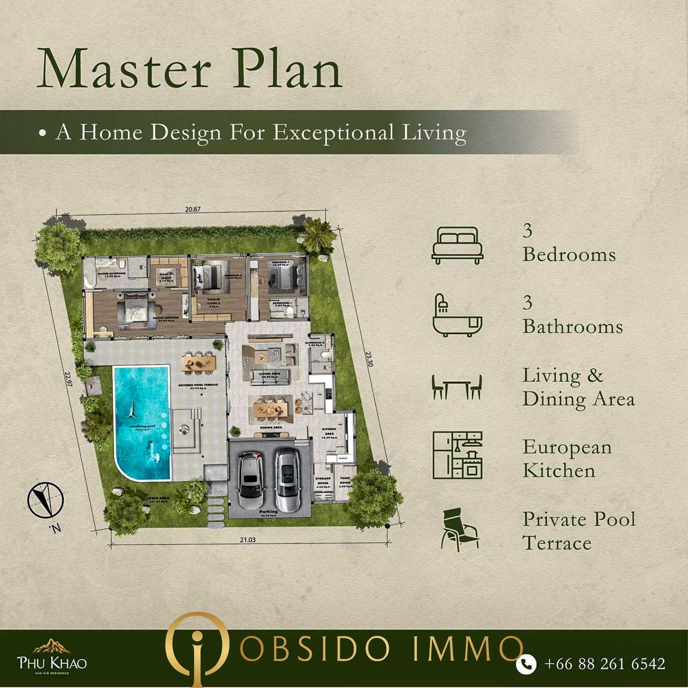 Obsido Immo – Hua Hin – villa – PhuKhao Residence – -38