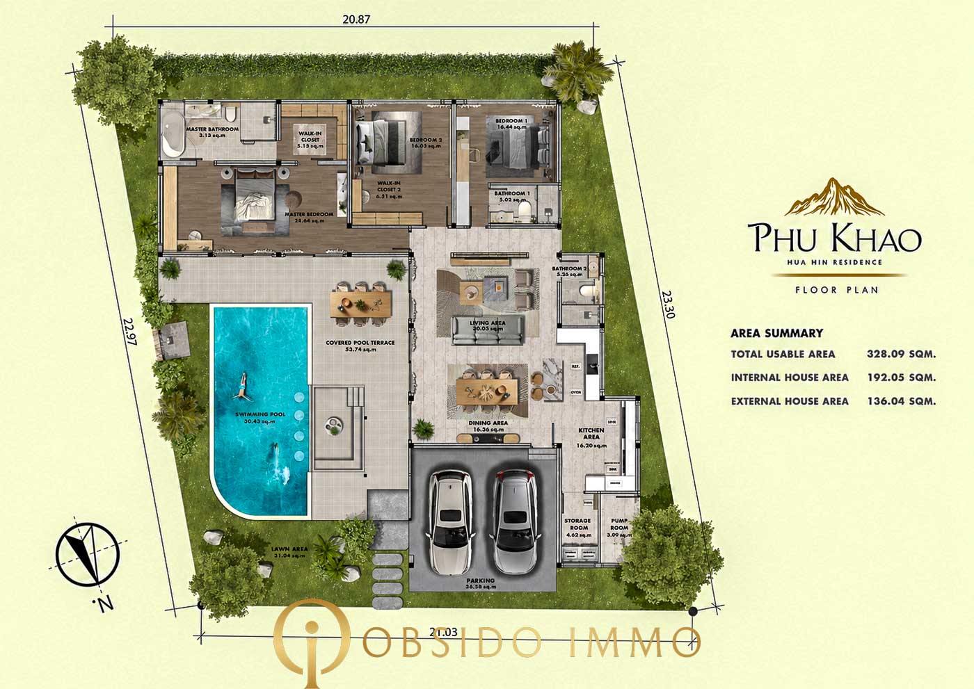 Obsido Immo – Hua Hin – villa – PhuKhao Residence – -46